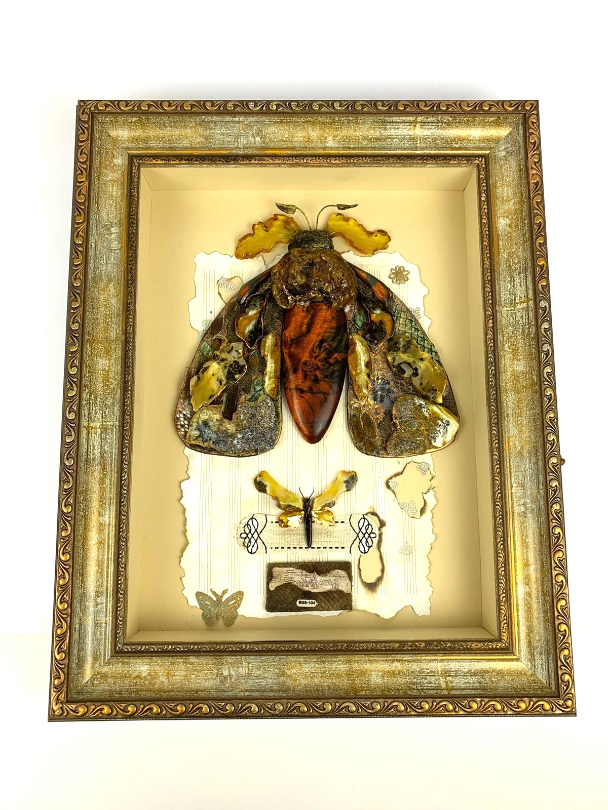 KIZIMA Amber Wall Art – Butterfly Handmade Decor