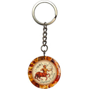KIZIMA USA Handmade Baltic Amber Keychain Sagittarius zodiac sign Gift 2026, a gift from New York