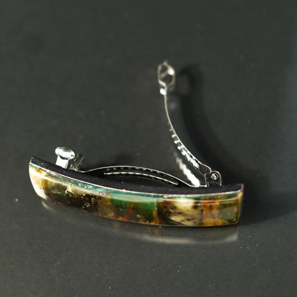 Hairpin Inlaid With Amber Made of Baltic Amber Handmade