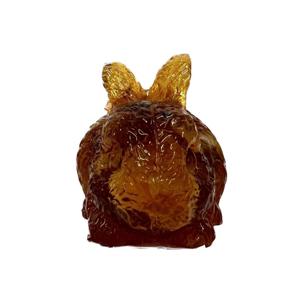 USA Handmade Miniature Figurine of an Baltic Amber Bunny Rabbit KIZIMA
