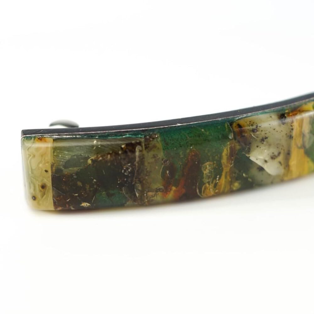 Hairpin Inlaid With Amber Made of Baltic Amber Handmade