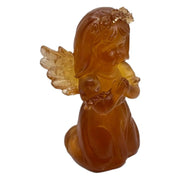 USA Handmade Figurine with Amber Angel Girl Easter Gift Home Decor KIZIMA