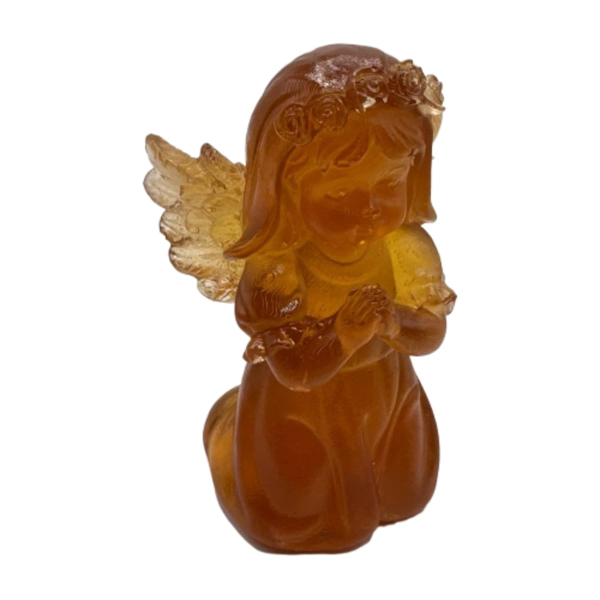 USA Handmade Figurine with Amber Angel Girl Easter Gift Home Decor KIZIMA