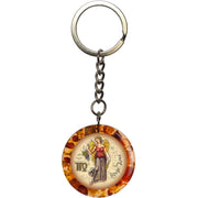 KIZIMA Handmade Baltic Amber Virgo Keychain | Natural Zodiac Gift 2025–2026 | Astrology Birthday Accessory | Lucky Talisman from New York