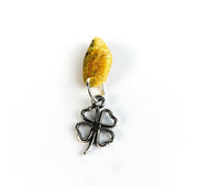 USA Hamdmade Amulet Talisman Four-leaf clover Clover Baltic amber KIZIMA