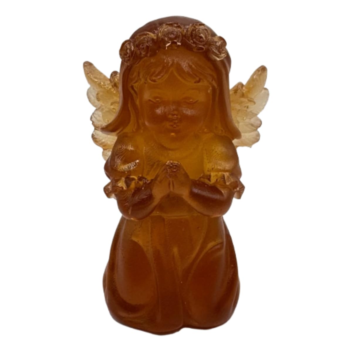USA Handmade Figurine with Amber Angel Girl Easter Gift Home Decor KIZIMA