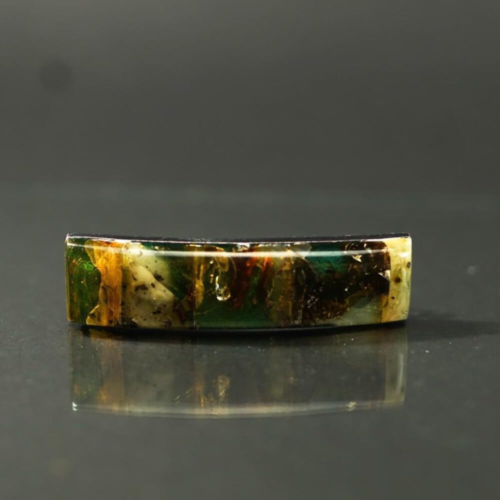 Hairpin Inlaid With Amber Made of Baltic Amber Handmade