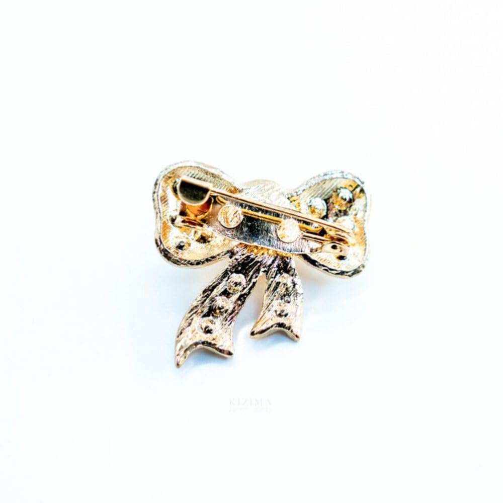USA HANDMADE bow Brooch Amber Valentine's Day Gift KIZIMA