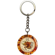 KIZIMA USA Handmade Baltic Amber Keychain Taurus zodiac sign Gift 2026