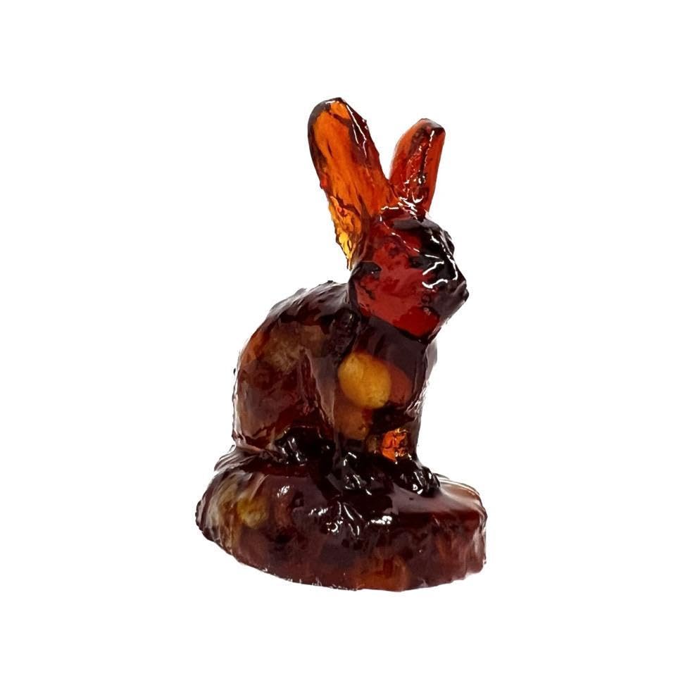 USA Handmade Home decor Amber Bunny Baltic amber Rabbit KIZIMA