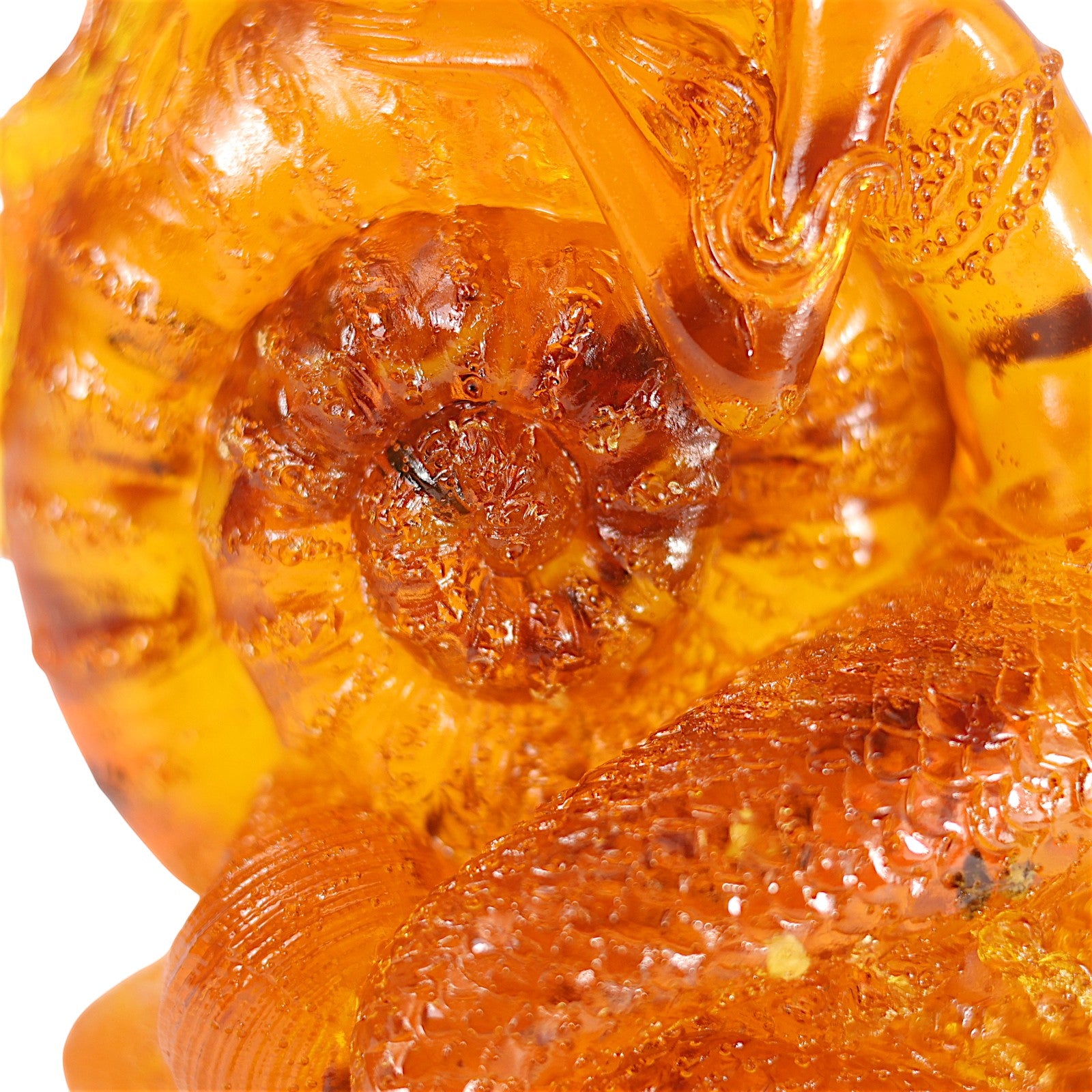 Unique Mermaid with Shell — Natural Baltic Amber Figurine | Handmade by KIZIMA, Brooklyn NY