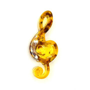 USA Handcrafted Souvenir from the Baltic Amber Souvenir Figurine Treble Clef Gift for a Musician Home decoration KIZIMA
