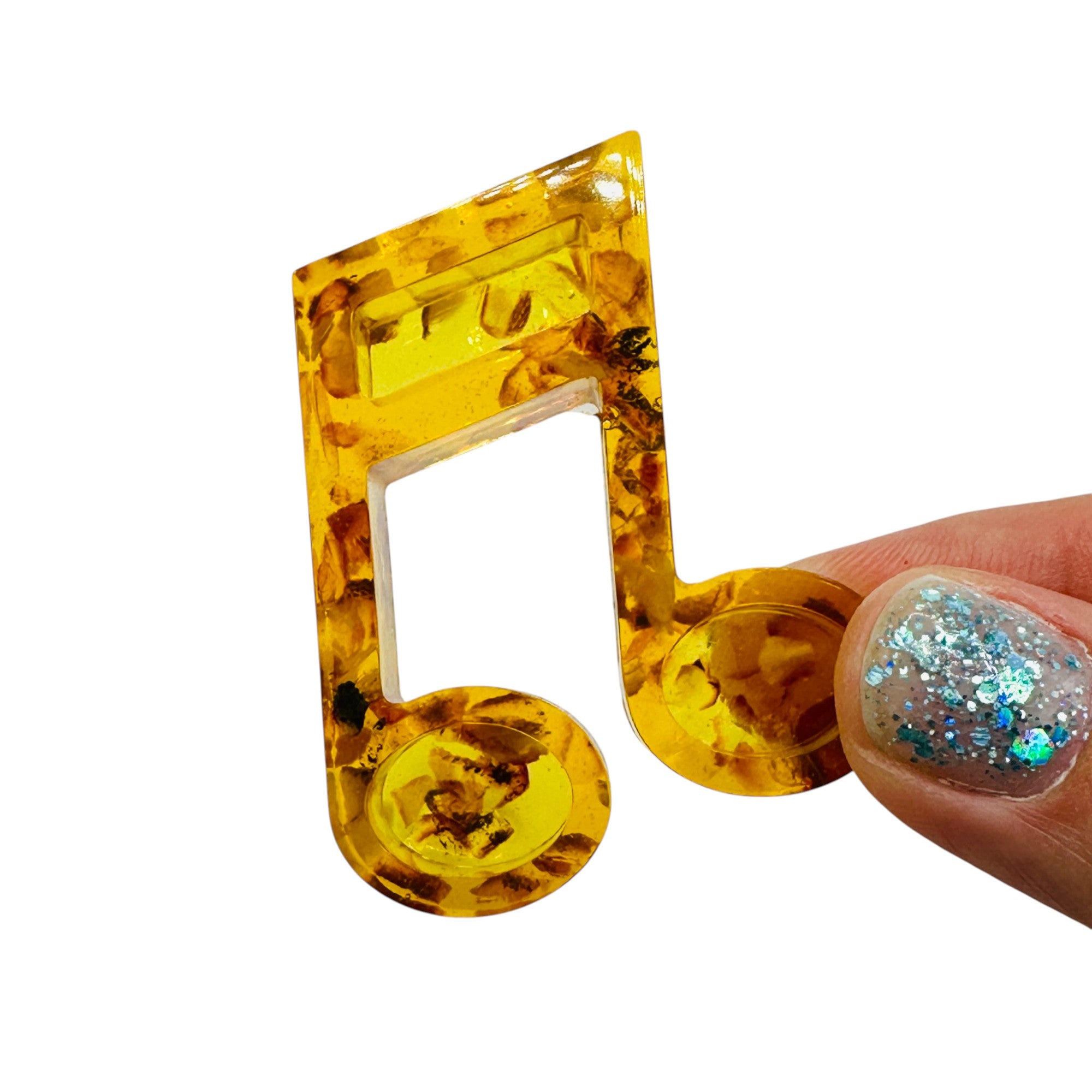 Souvenir artisanal des États-Unis en ambre de la Baltique Sculpture Notes de musique Cadeau pour un musicien Décoration d'intérieur KIZIMA