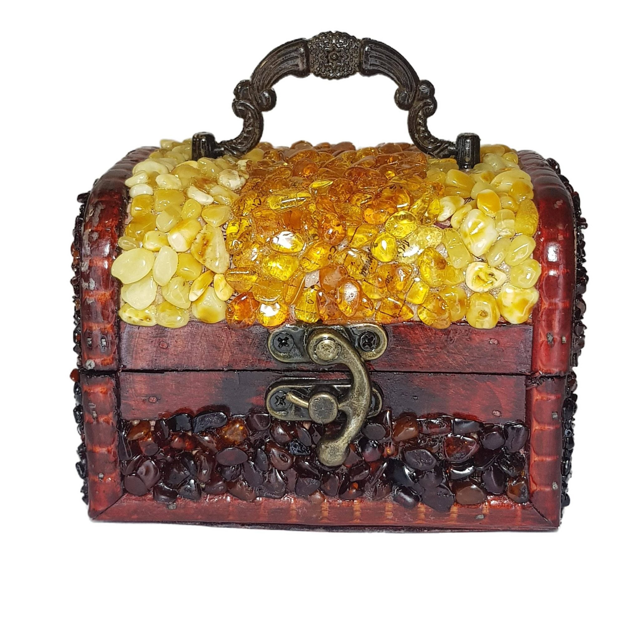 USA Handmade Amber Box Home Decor KIZIMA