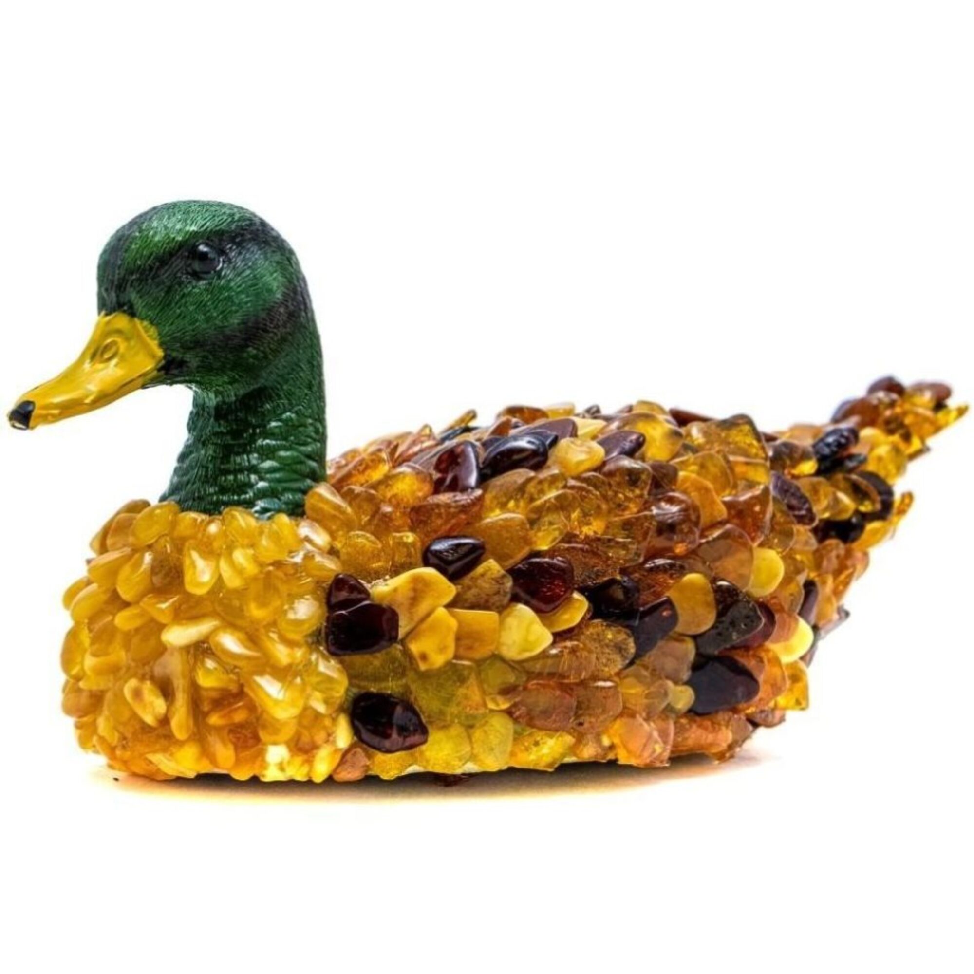 Figurine de canard fabriquée à la main aux États-Unis et décorée d'ambre KIZIMA