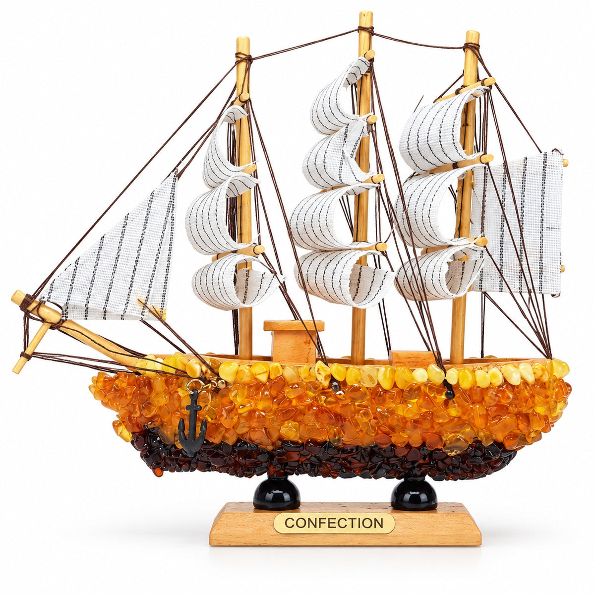 KIZIMA Sailing ship model 5599267 on a pure white background.