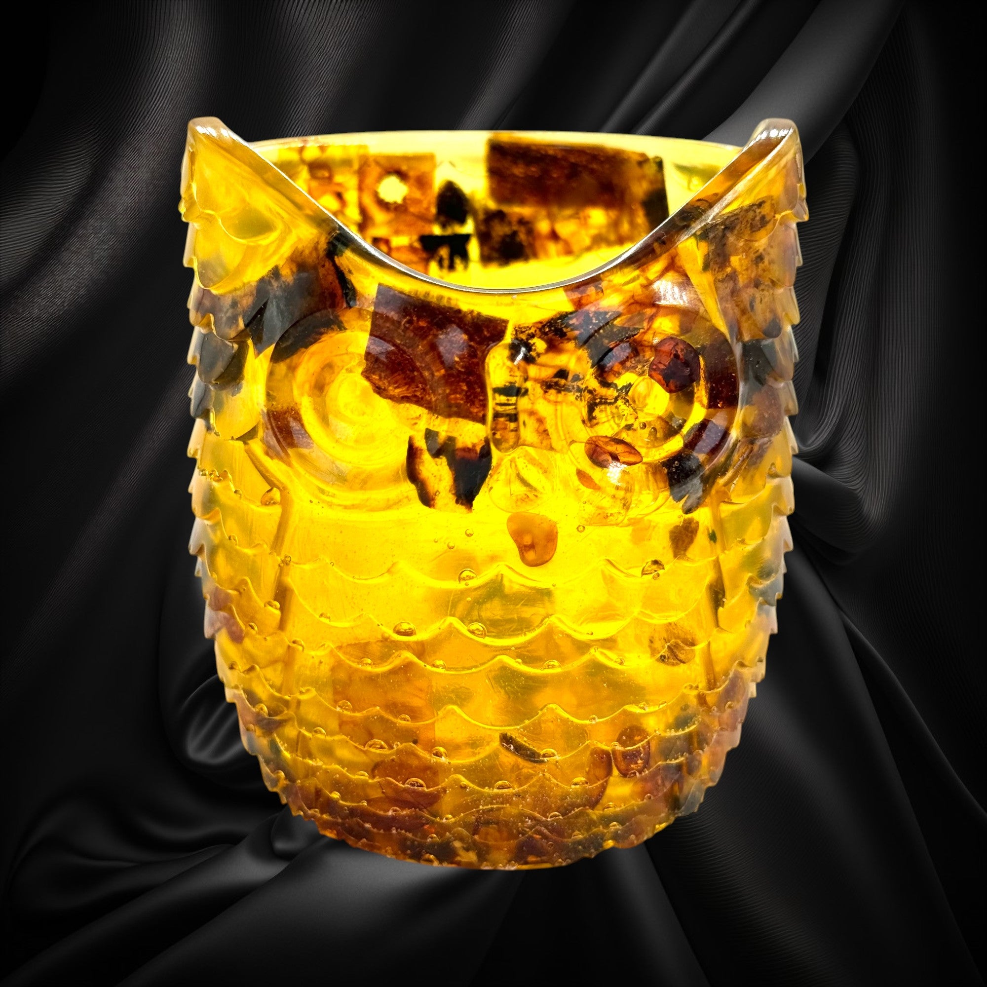 Handmade Amber glass Owl Souvenir – KIZIMA New York | Natural Baltic Amber