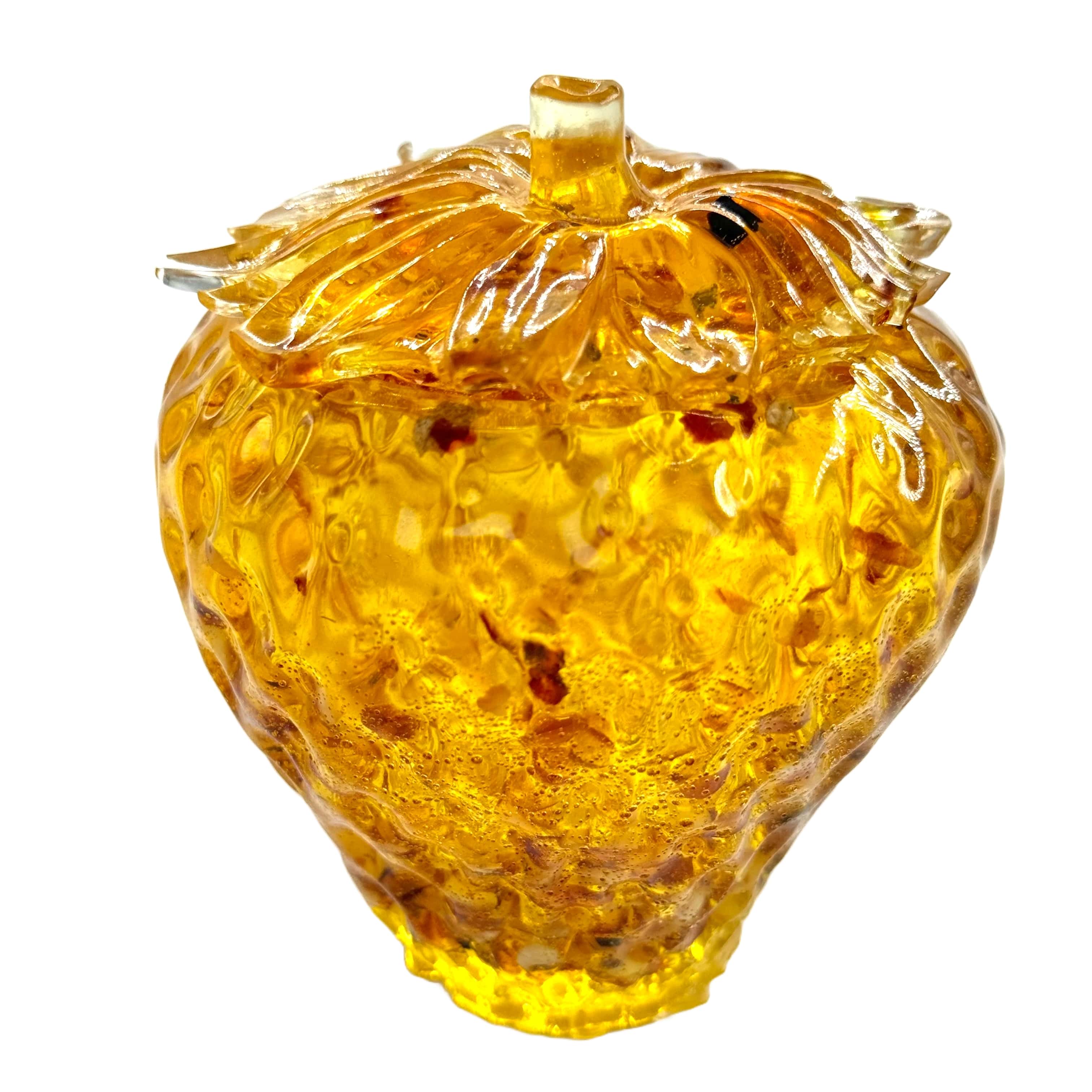 USA Handmade Gift Vase with strawberry-shaped lid Home decor KIZIMA