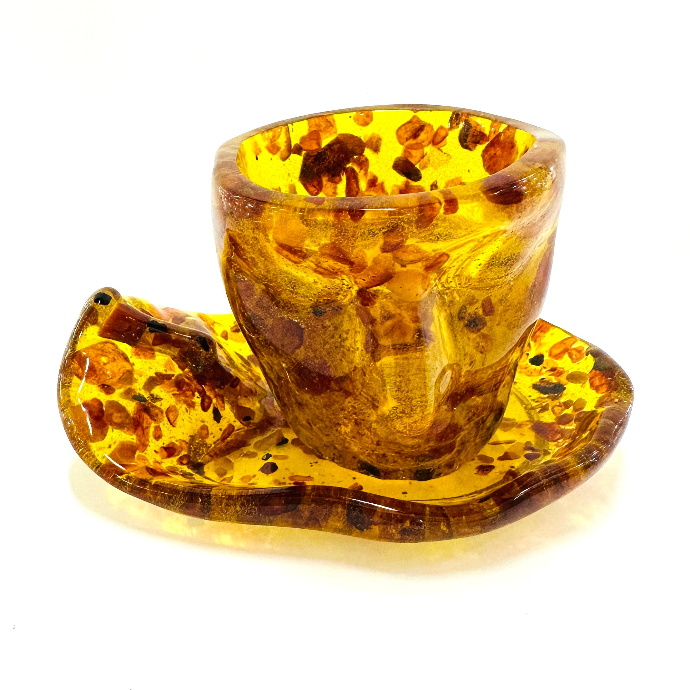 USA Handmade Amber Coffee and Tea Cup Souvenir Baltic Amber Home Decor Amber Gift Amber Tableware KIZIMA