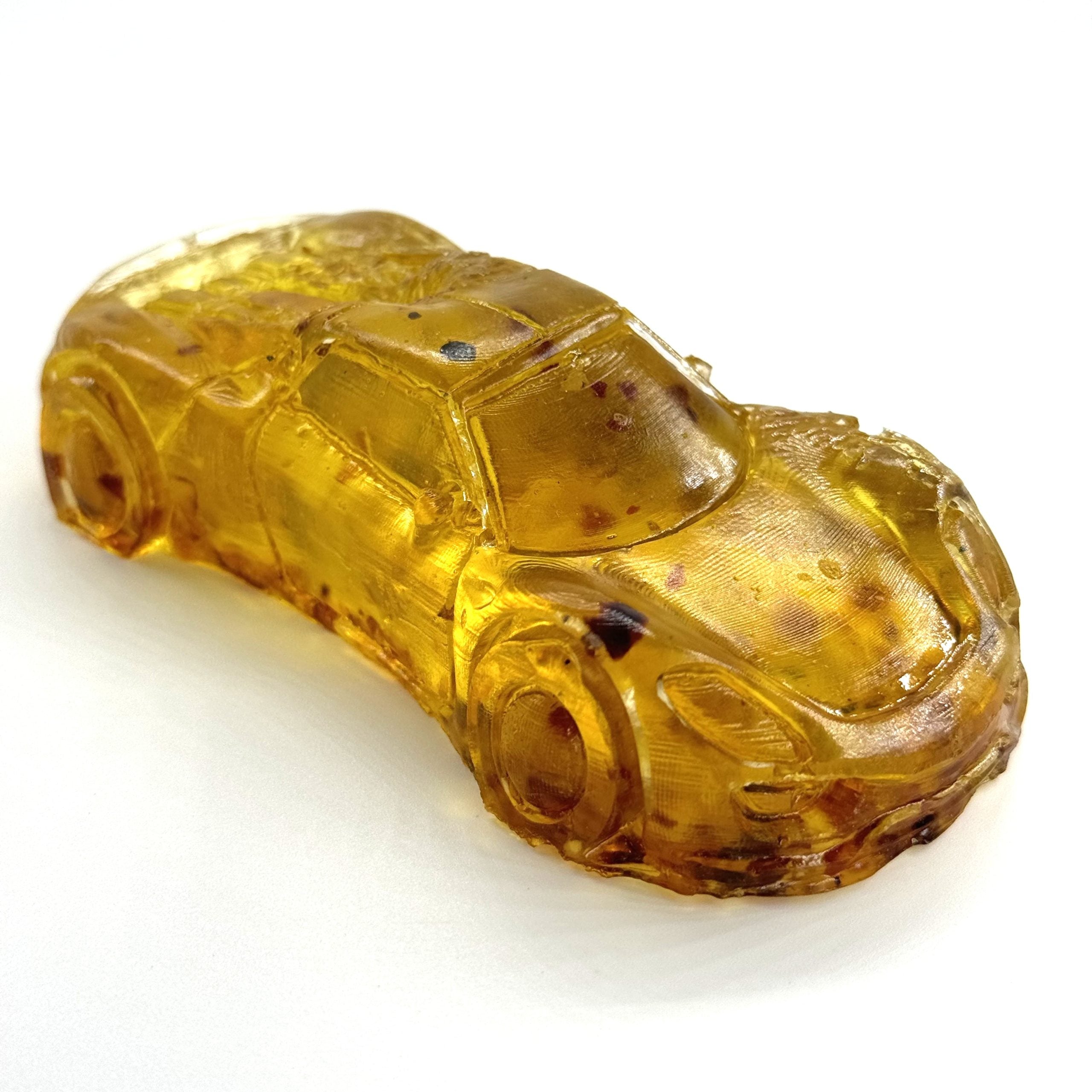 Amber Sports Car Figurine – Handmade Gift by KIZIMA USA