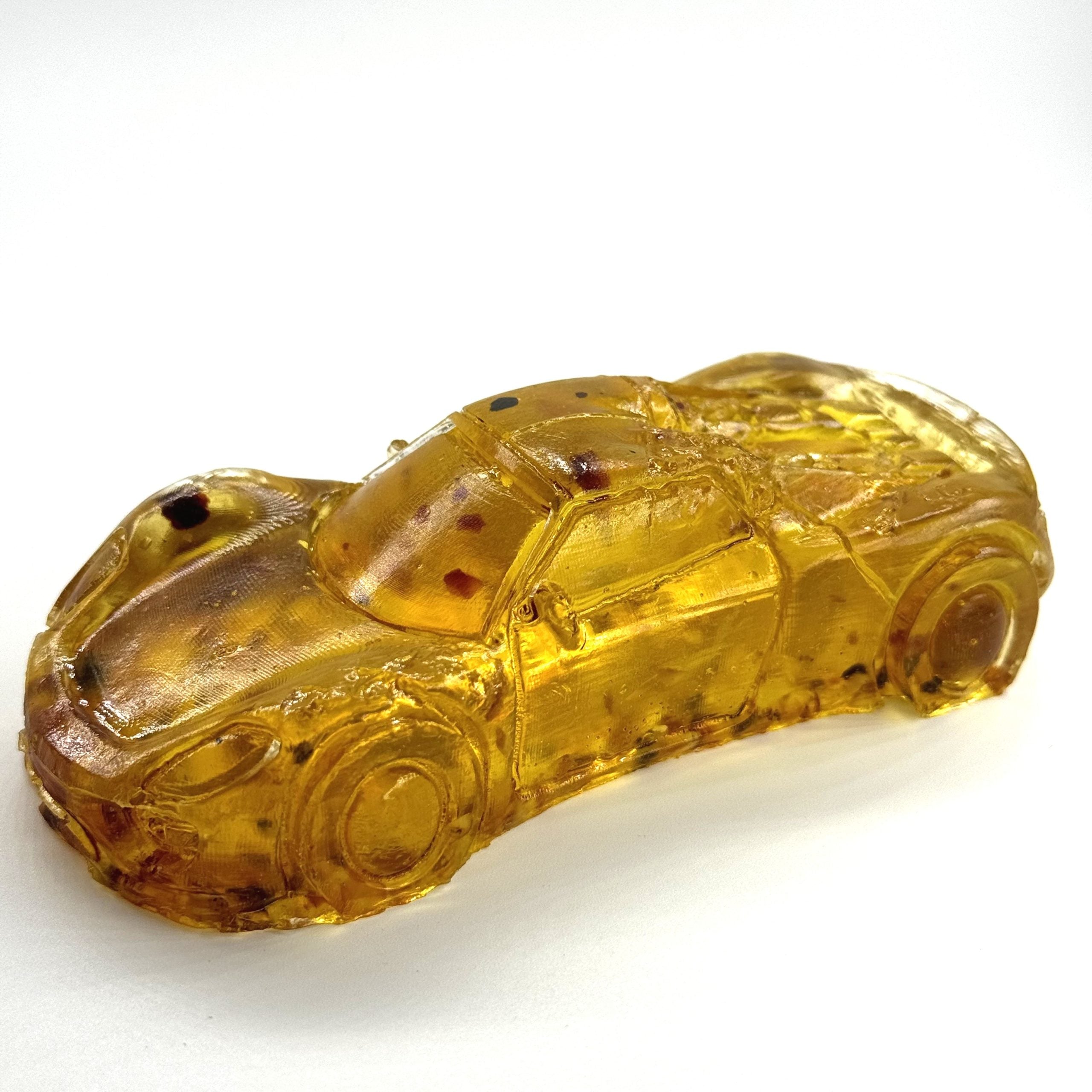 Amber Sports Car Figurine – Handmade Gift by KIZIMA USA