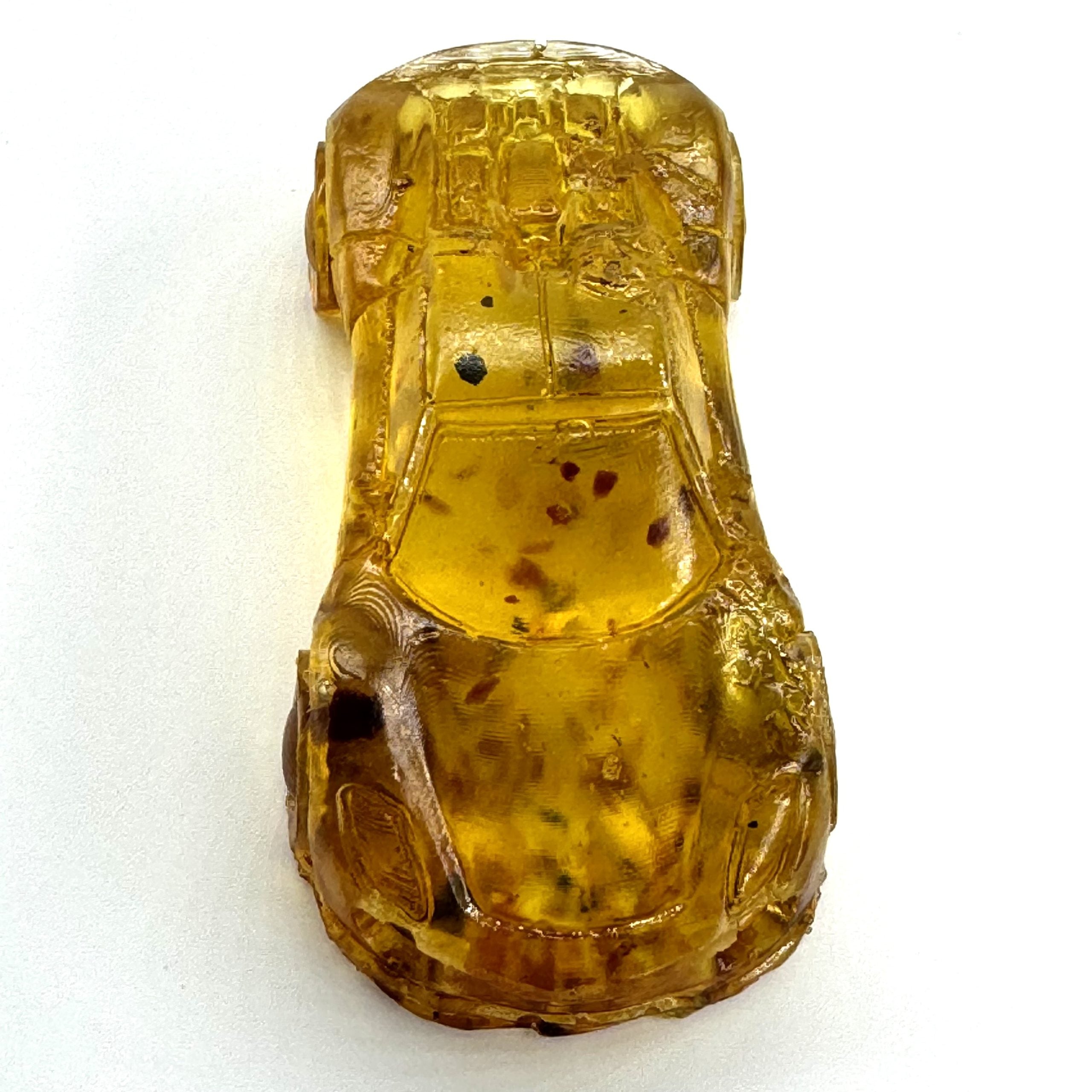 Amber Sports Car Figurine – Handmade Gift by KIZIMA USA