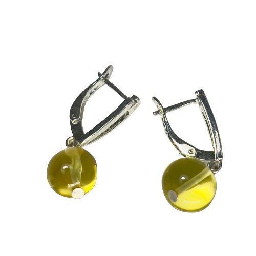 USA Handmade Earrings with an Amber Sun Ball KIZIMA