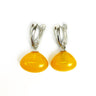 Handmade natural Baltic amber pendant earrings by KIZIMA® — natural amber jewelry, made in USA
