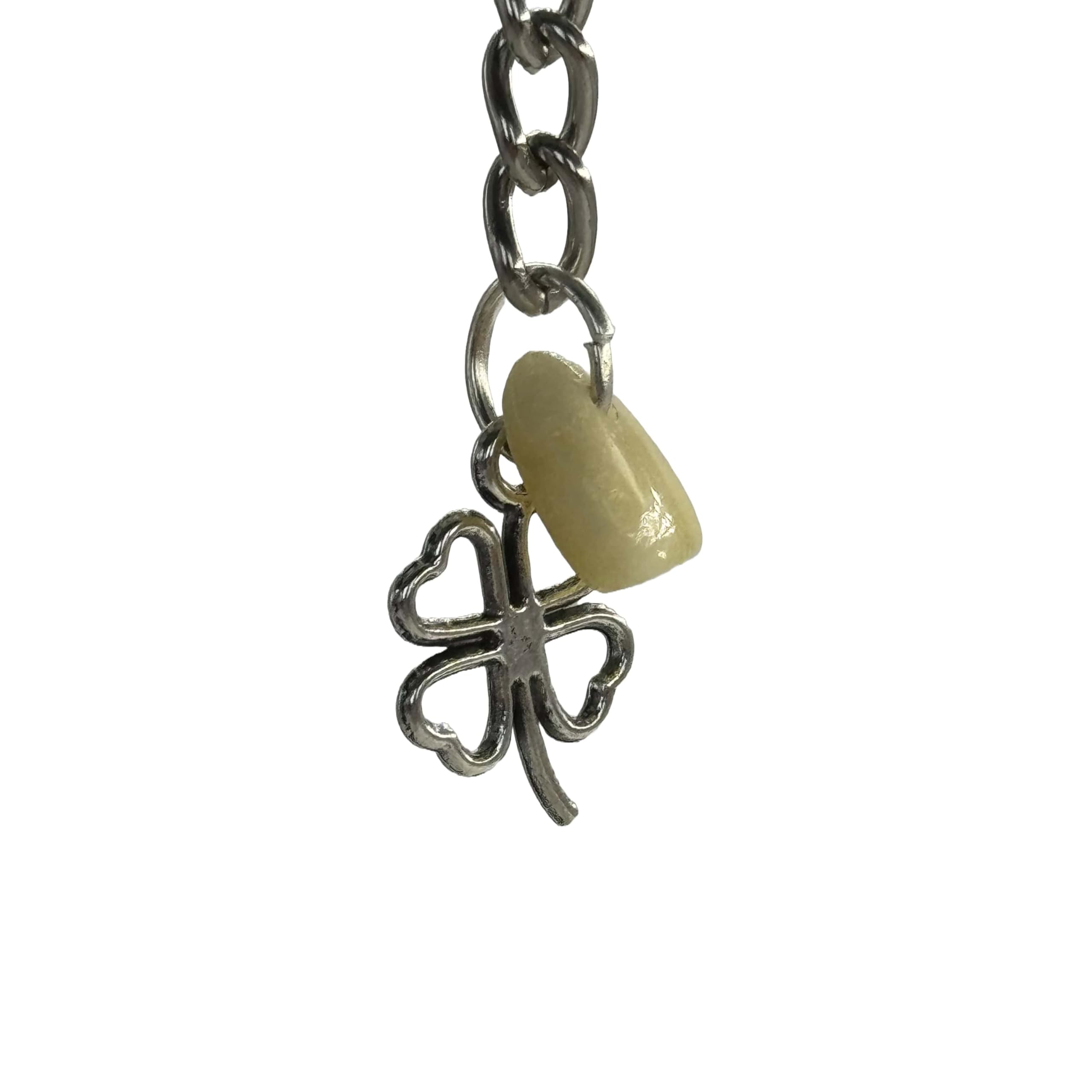 KIZIMA USA Handmade Keychain Clover Baltic Amber Accessories For Good Luck Prosperity And Safety Gift For Him Gift For Her