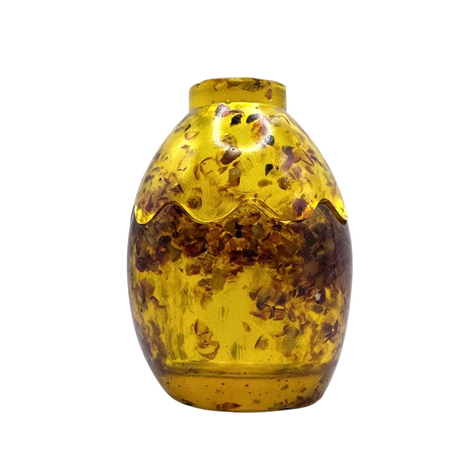 USA Handmade Amber Decorative Easter Egg, Unique Holiday Decor with Gift Box, KIZIMA