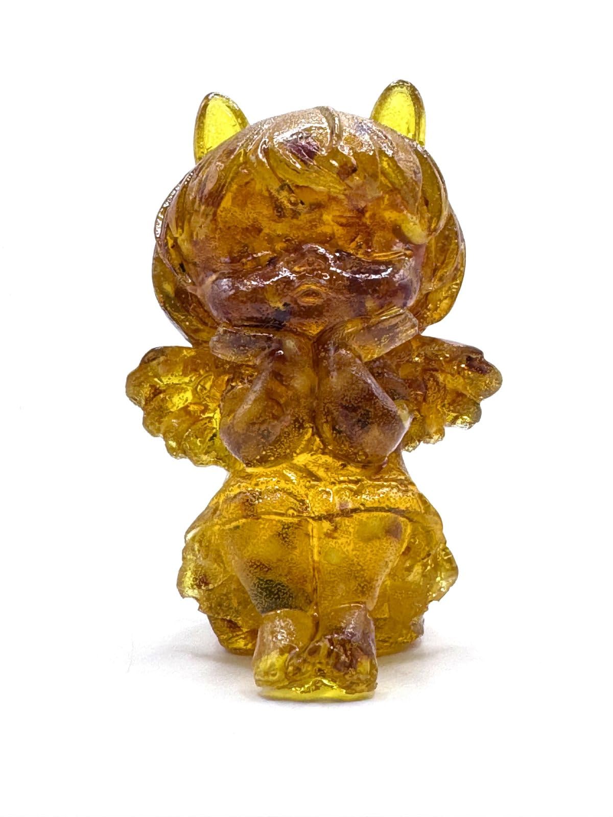 USA Handmade Charming Angel Figurine with Amber, Handcrafted Home Decor Statue, Decorative Collectible KIZIMA