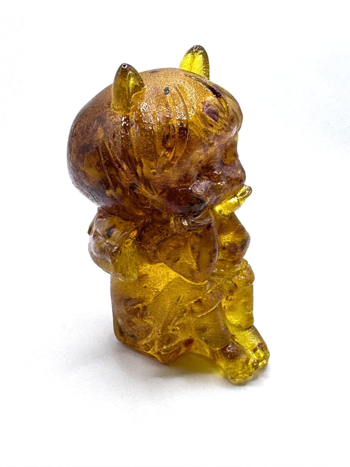 USA Handmade Charming Angel Figurine with Amber, Handcrafted Home Decor Statue, Decorative Collectible KIZIMA