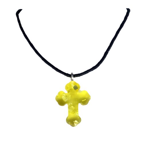 USA Cross Pendant Classic Christ Natural Baltic Amber Handmade New York Brooklyn KIZIMA