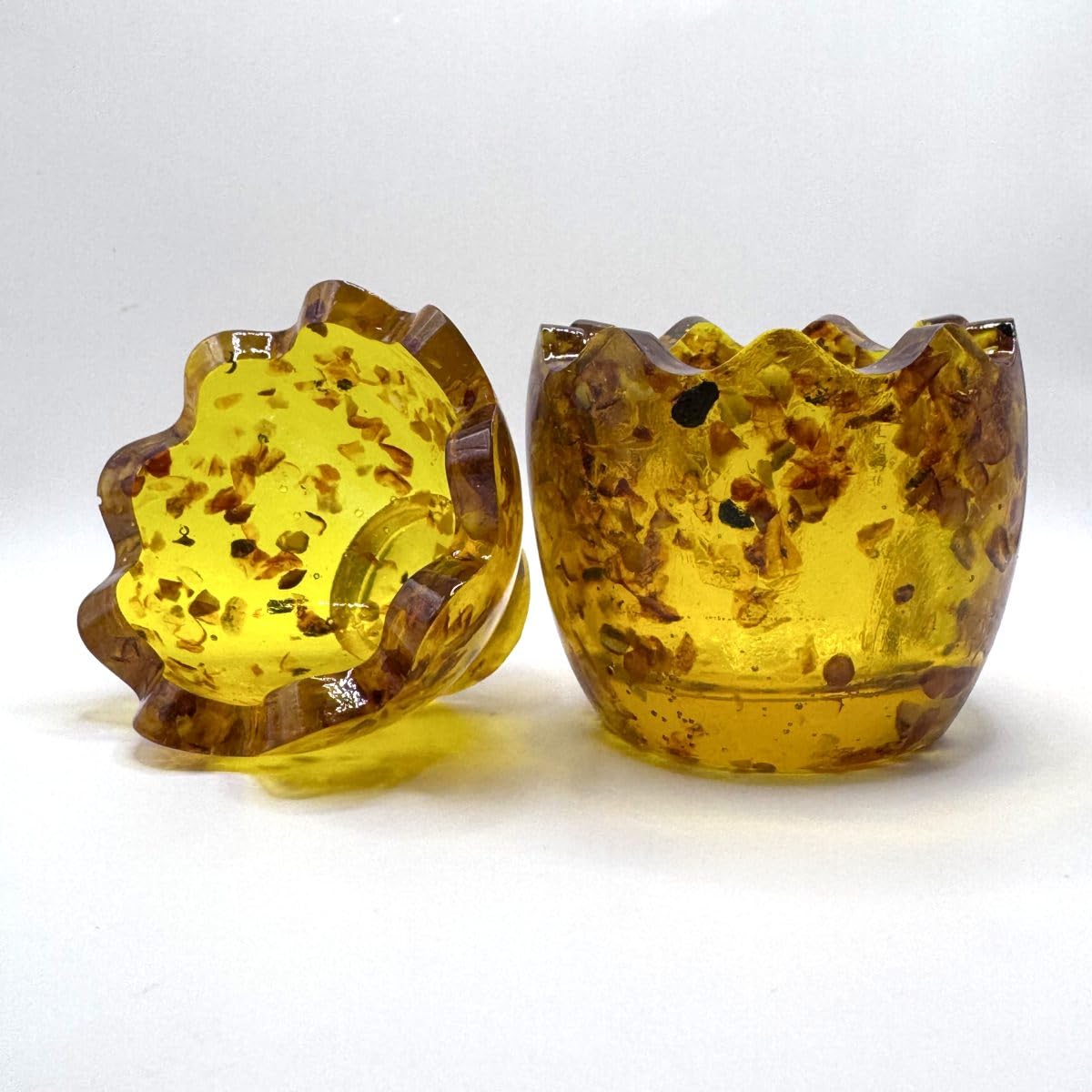 USA Handmade Amber Decorative Easter Egg, Unique Holiday Decor with Gift Box, KIZIMA
