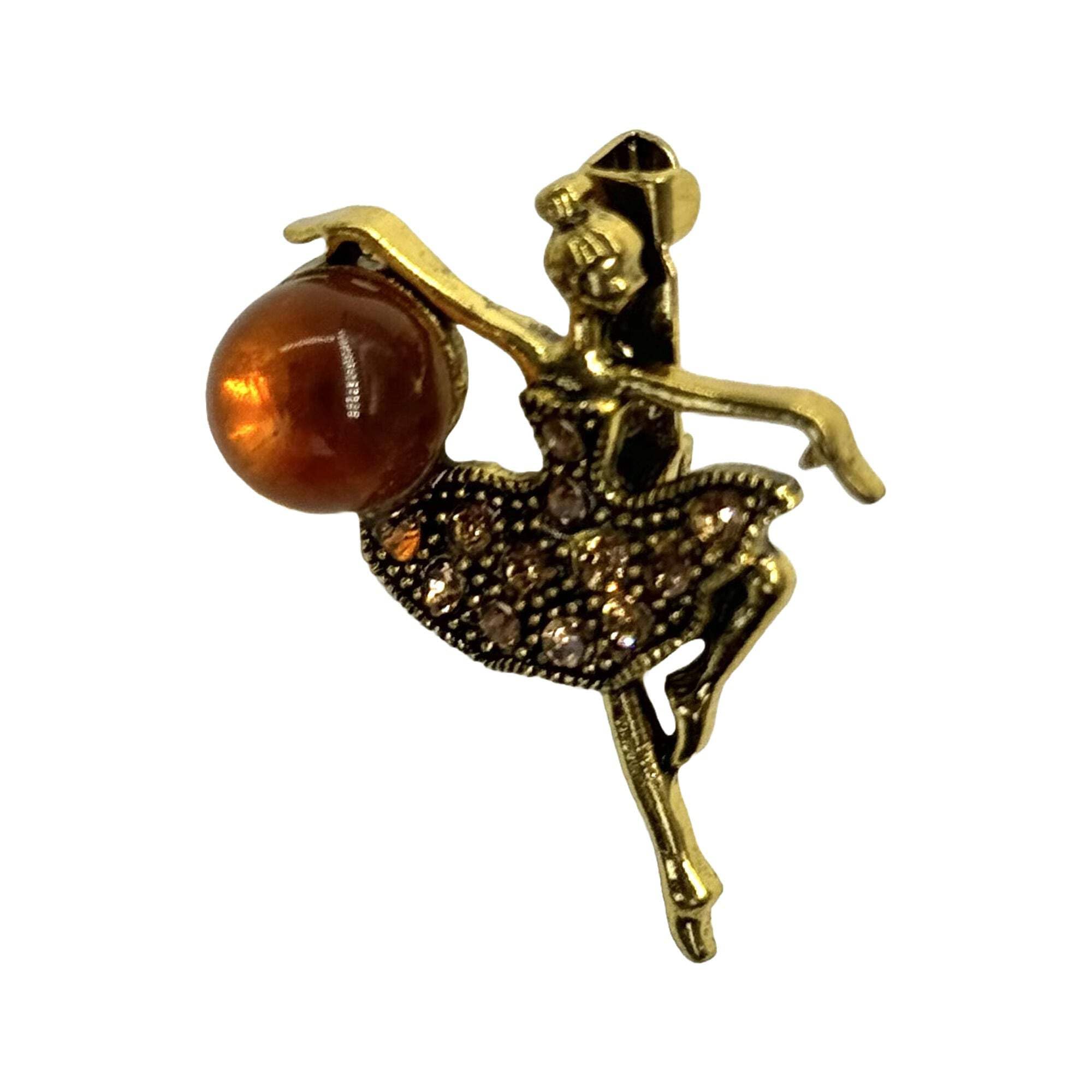 USA Brooch Ballerina HANDMADE Amber Valentine's Day Gift KIZIMA