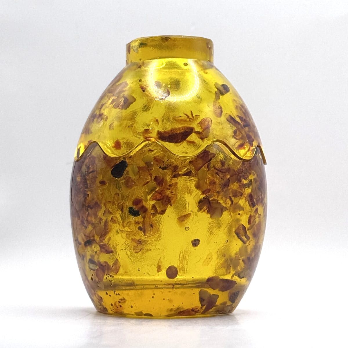 USA Handmade Amber Decorative Easter Egg, Unique Holiday Decor with Gift Box, KIZIMA