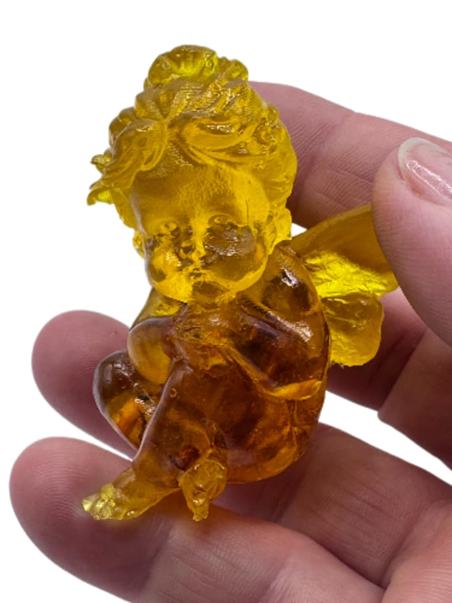 USA Handmade Amber Angel Figurine for Stylish Easter Decor KIZIMA