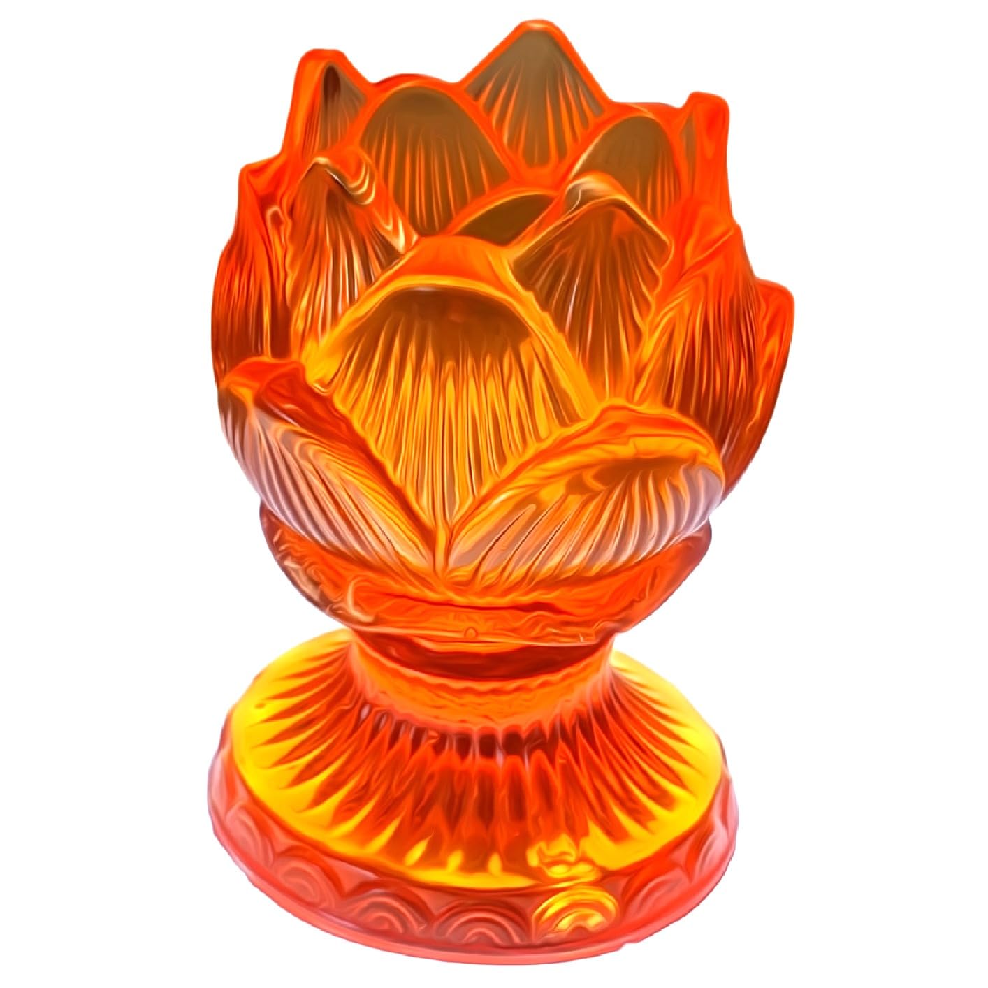 Natural Baltic amber incense candle holder, vintage, by KIZIMA® — handmade in USA, front view