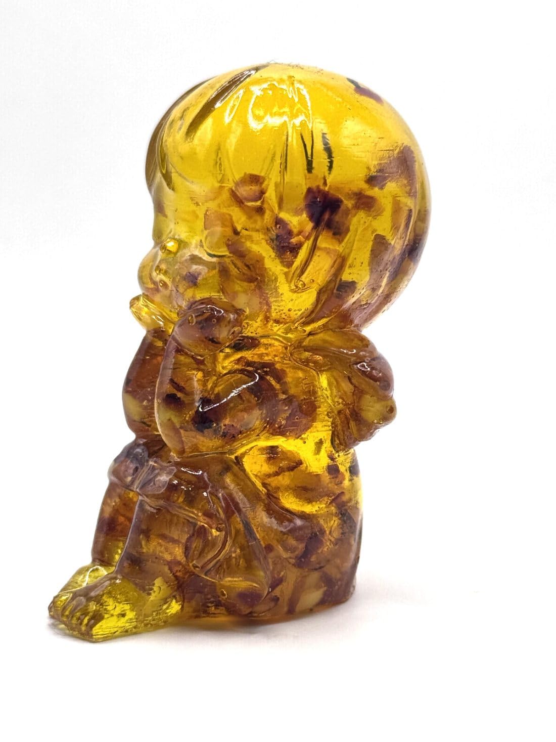 USA Handmade Charming Angel Figurine with Amber, Handcrafted Home Decor Statue, Decorative Collectible, KIZIMA