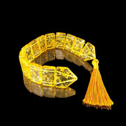 KIZIMA® classic Baltic amber rosary — genuine amber prayer beads, handmade in USA, detail view