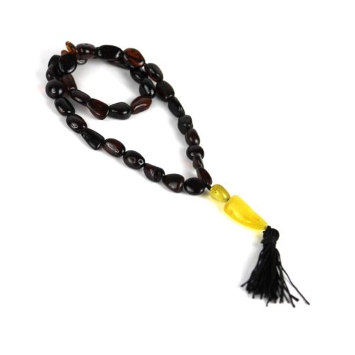 Muslim Prayer Amber Beads 33 Beads - Handmade Amber Rosary - Islamic Amber Rosary KIZIMA USA