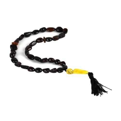 Muslim Prayer Amber Beads 33 Beads - Handmade Amber Rosary - Islamic Amber Rosary KIZIMA USA