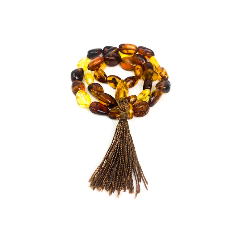 Handmade Muslim Tasbih from Natural Baltic Amber – Islamic Prayer Beads Gift for Him | KIZIMA USA