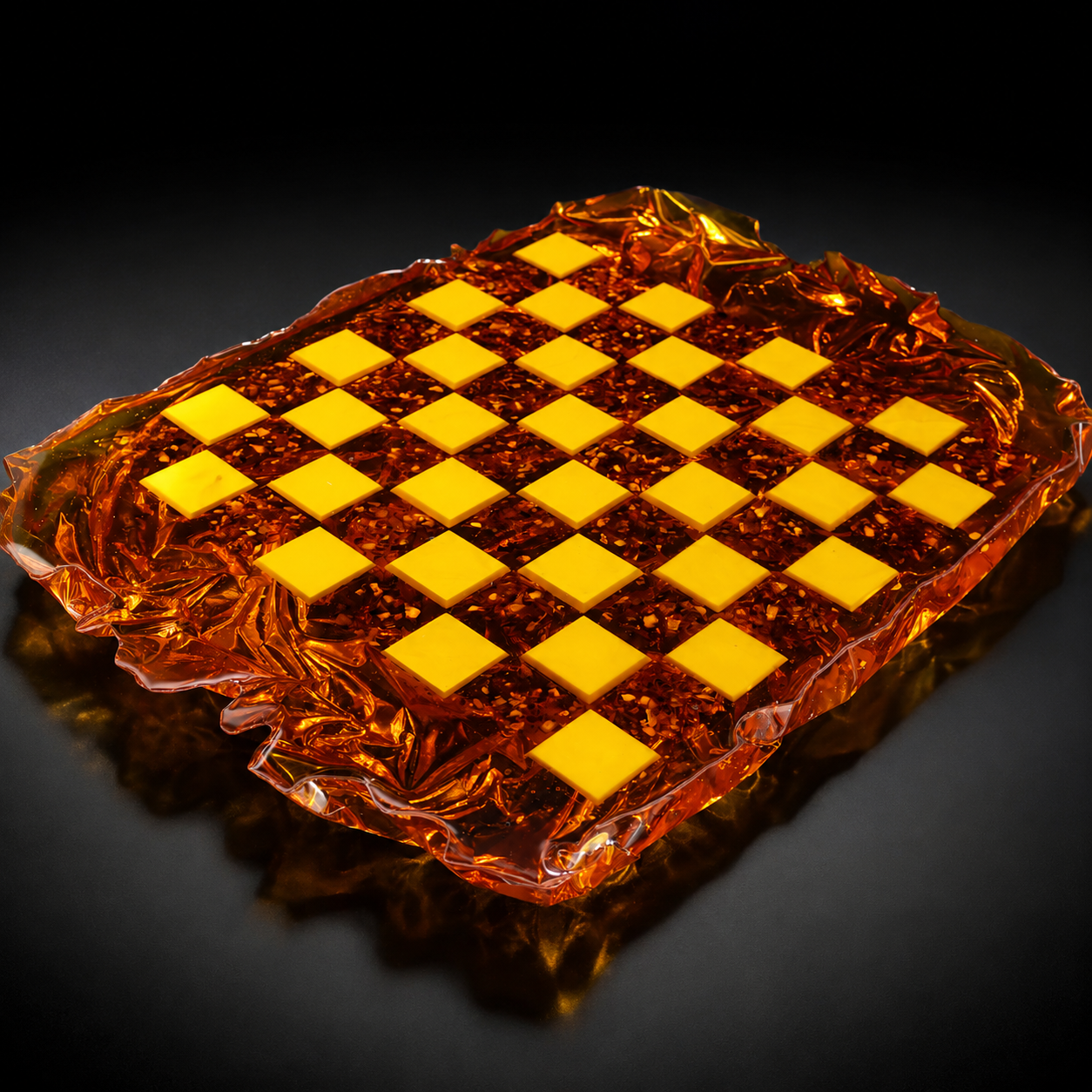 Manhattan Skyline — Baltic Amber Chess Set | Handmade in New York by KIZIMA®
