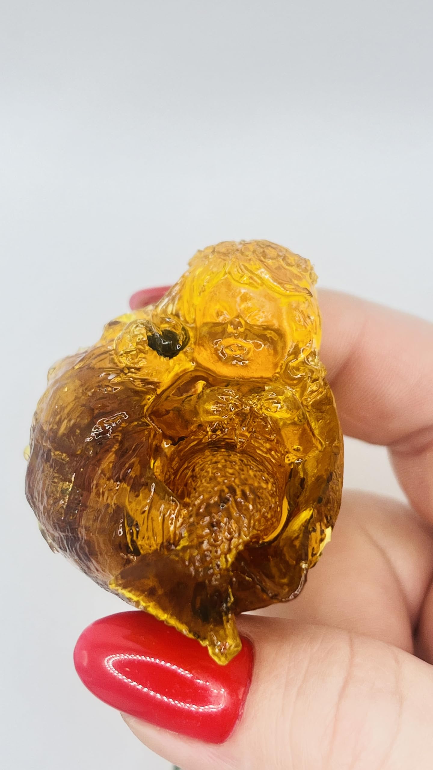 KIZIMA USA Handmade Amber Mermaid Figurine, Decorative Shell Statue