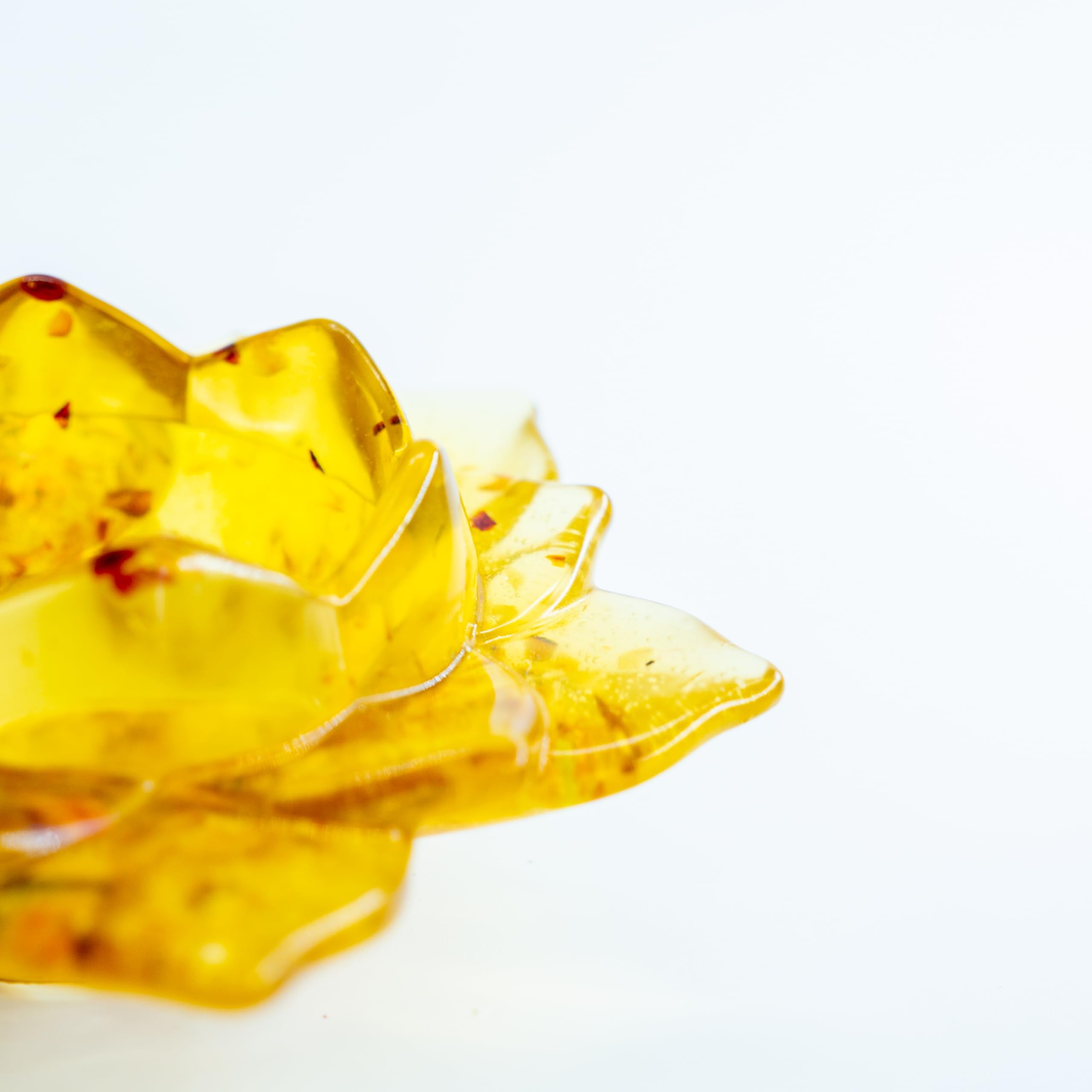 Handmade Flower Lotus Candlestick Baltic Amber Gift