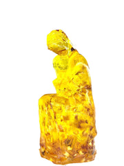 USA HANDMADE KIZIMA Figurine Woman and Baby Amber
