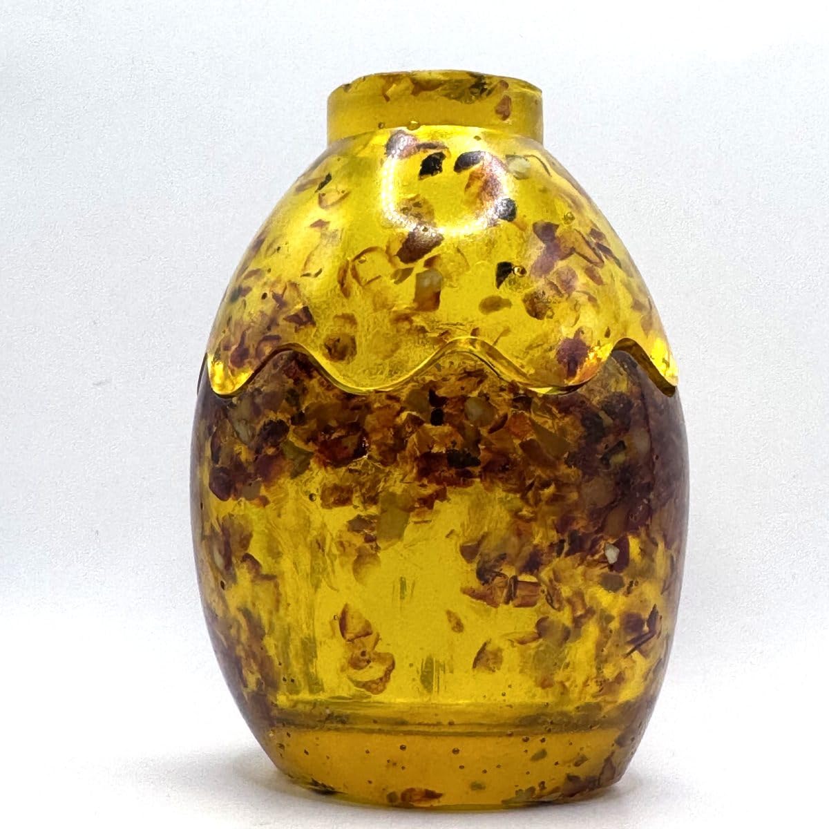 USA Handmade Amber Decorative Easter Egg, Unique Holiday Decor with Gift Box, KIZIMA