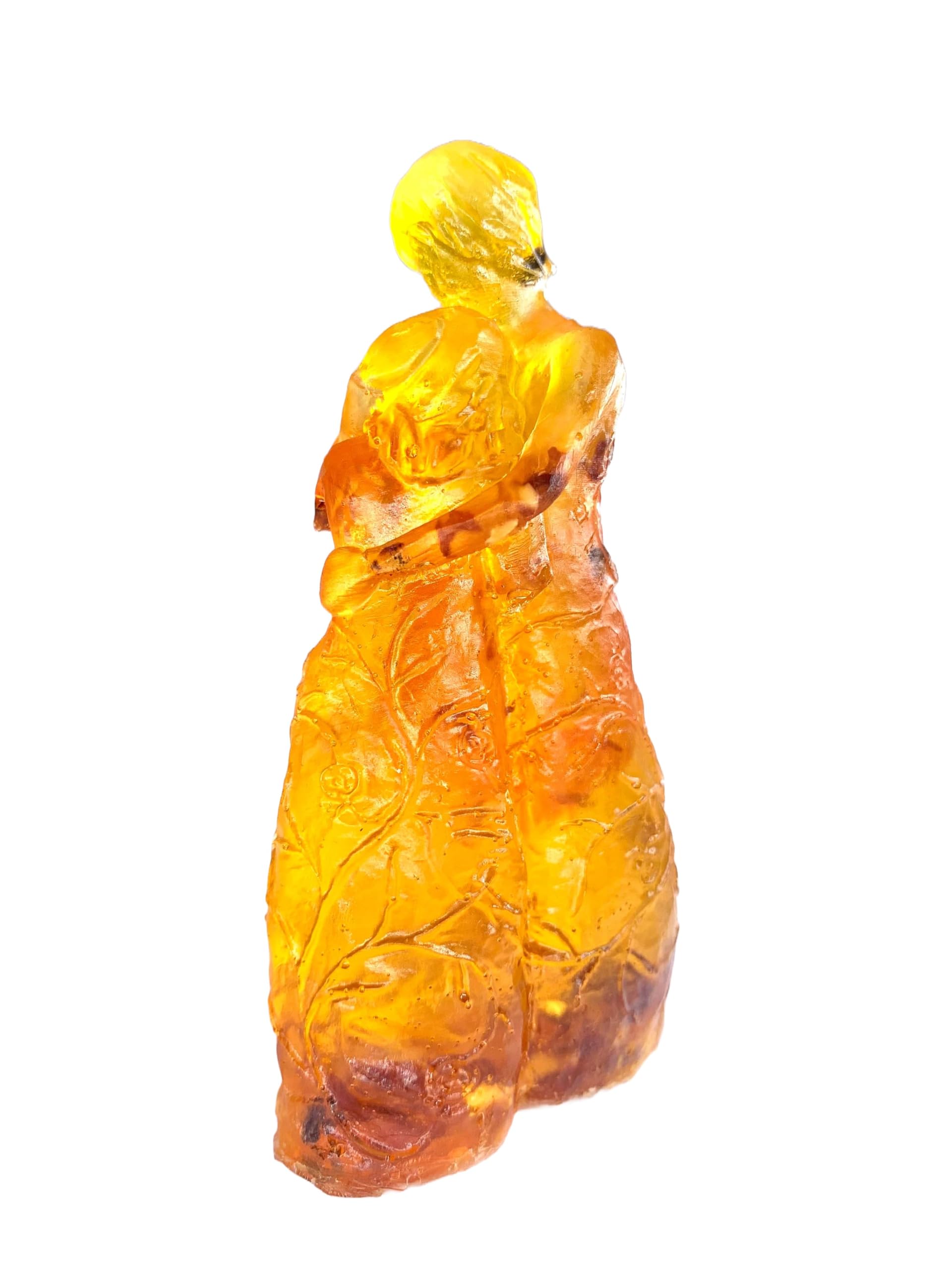 USA HANDMADE KIZIMA Figurine Woman and Girl Amber