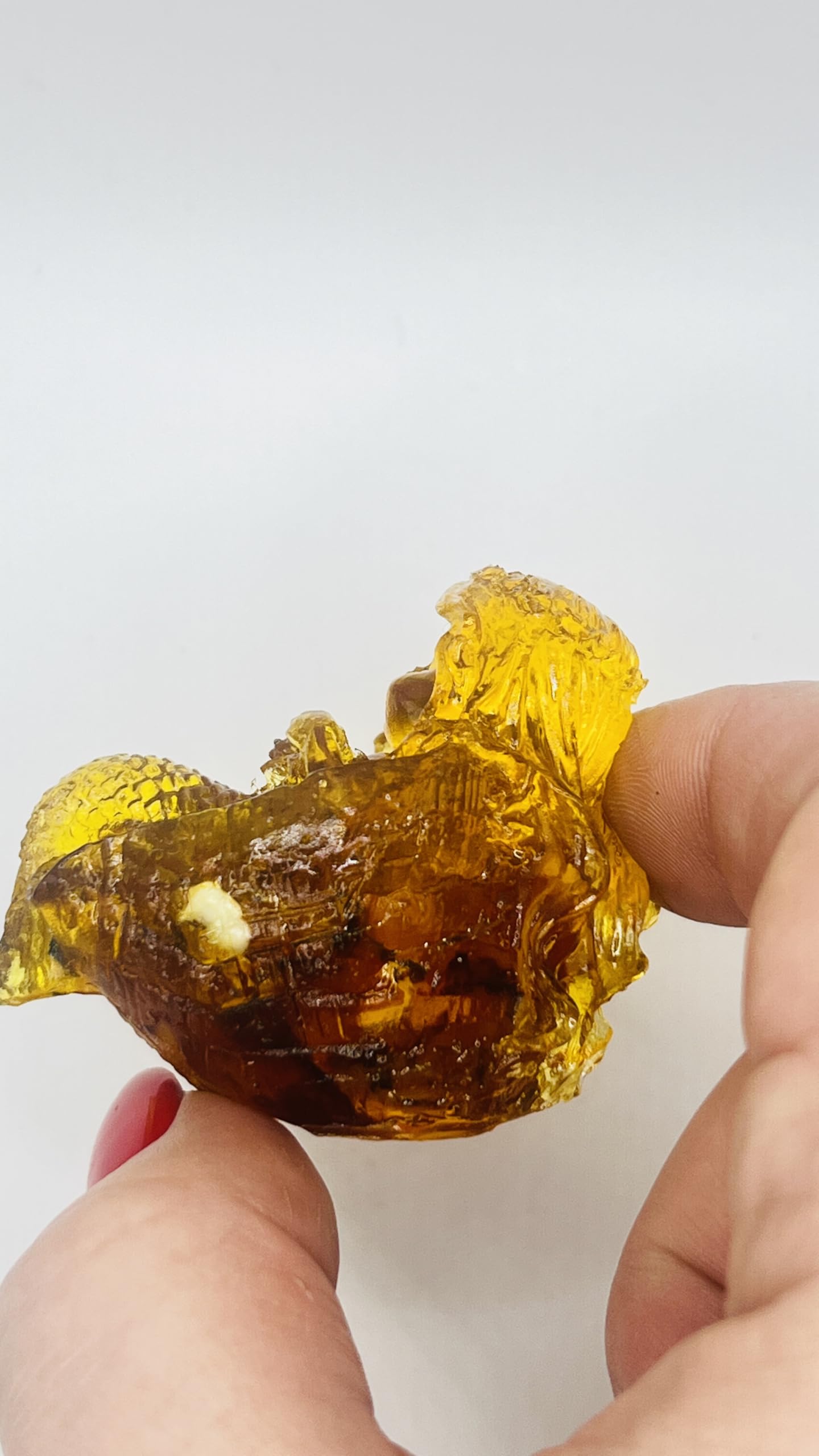 KIZIMA USA Handmade Amber Mermaid Figurine, Decorative Shell Statue